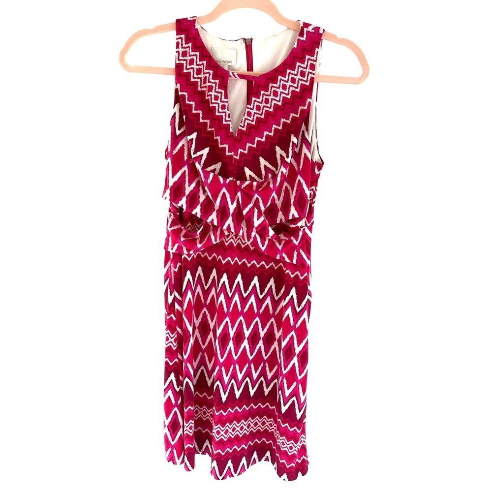 Donna Morgan pink pattern tank dress size 4
